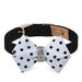 BLACK & WHITE POLKA DOT NOUVEAU BOW COLLAR