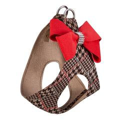 CHOCOLATE GLEN HOUNDSTOOTH RED PEPPER  NOUVEAU BOW STEP IN HARNESS