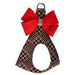 CHOCOLATE GLEN HOUNDSTOOTH RED PEPPER  NOUVEAU BOW STEP IN HARNESS