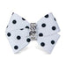 BLACK & WHITE POLKA DOT NOUVEAU HAIR BOW