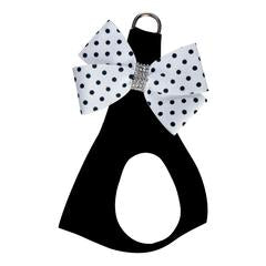 POLKA DOT NOUVEAU BOW BLACK STEP IN HARNESS