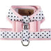 POLKA DOG TINKIE HARNESS W/PUPPY PINK BIG BOW + TRIM