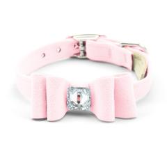 PUPPY PINK BOW SWAROVSKI CRYSTAL DOG COLLAR, Collars - Bones Bizzness