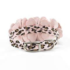 PINK CHEETAH TINKIE'S GARDEN DOG COLLAR, Collars - Bones Bizzness