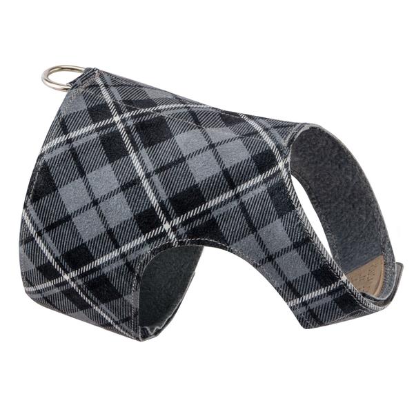 CHARCOAL PLAID SCOTTY BAILEY DOG HARNESS, Harness - Bones Bizzness