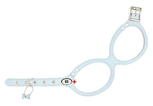 BB DOG HARNESS LEATHER - BLUE, Harness - Bones Bizzness