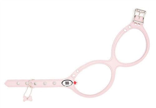 BB DOG HARNESS LEATHER - BABY PINK, Harness - Bones Bizzness