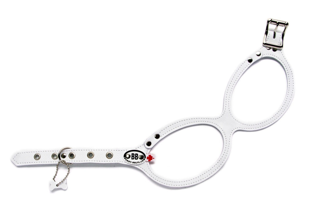 BB DOG HARNESS LEATHER -  WHITECAP, Harness - Bones Bizzness