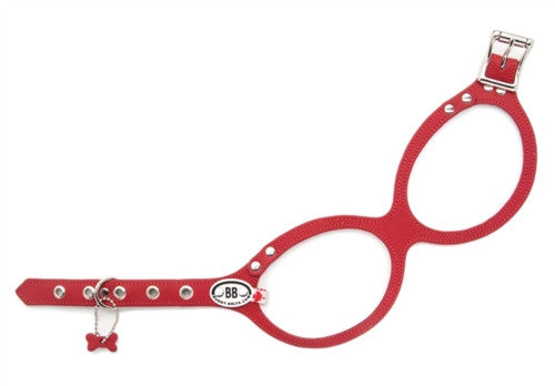 BB DOG HARNESS LEATHER - RED, Harness - Bones Bizzness