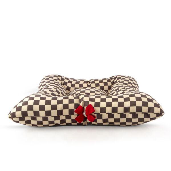 WINDSOR CHECK SQUARE DOG BED, Beds - Bones Bizzness