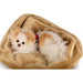 CAMEL SMOOTH CUDDLE CUP DOG BED