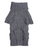 GRAY POCKET CABLE KNIT DOG SWEATER, Sweaters - Bones Bizzness