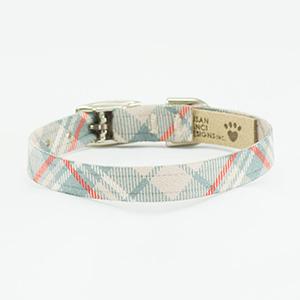 SUSAN LANCI SCOTTY PLAIN DOE PLAID ULTRASUEDE COLLAR, Collars - Bones Bizzness