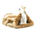 GOLDEN CHINCHILLA W/ CARAMEL APPLE CURLY SUE CUDDLE CUP DOG BED, Beds - Bones Bizzness