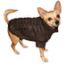 CHOCOLATE ANGORA CABLE KNIT DOG SWEATER, Sweaters - Bones Bizzness