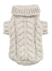 SAND ANGORA CABLE KNIT DOG SWEATER, Sweaters - Bones Bizzness