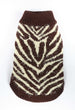 BROWN ZEBRA FEATHER-SOFT DOG SWEATER, Sweaters - Bones Bizzness