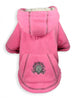 PINK CREST FLEECE DOG HOODIE, Sweaters - Bones Bizzness