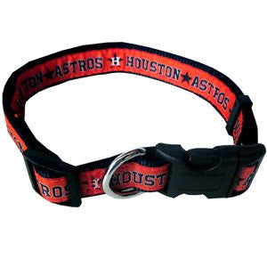 HOUSTON ASTROS DOG COLLAR – RIBBON, MLB - Bones Bizzness