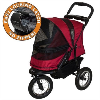 JOGGER NO-ZIP DOG STROLLER RUGGED RED, STROLLERS - Bones Bizzness