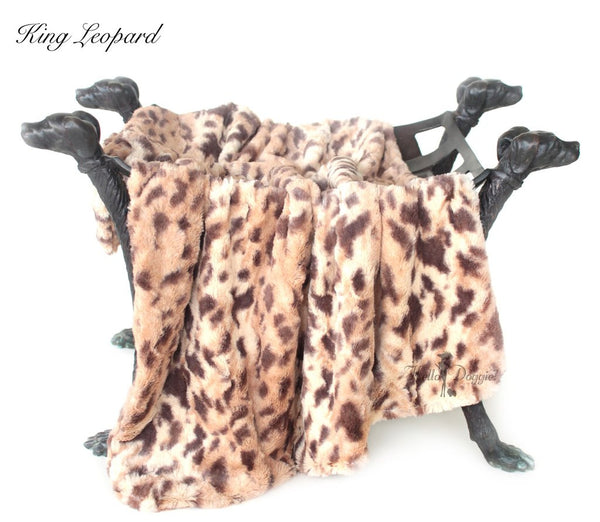 KING LEOPARD LUXE DOG BLANKET, Blankets - Bones Bizzness