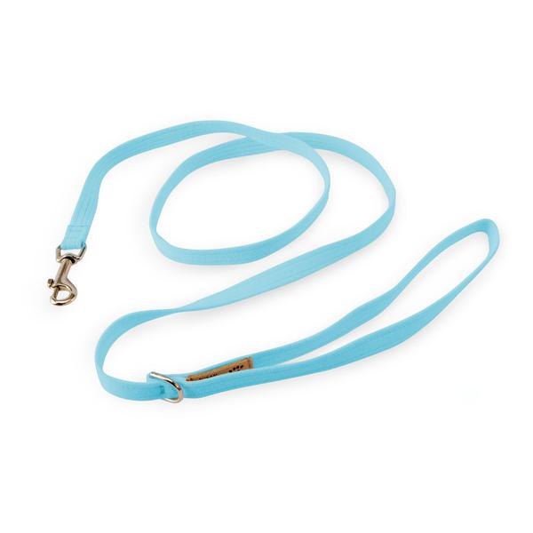 TIFFI BLUE PLAIN DOG LEASH, SUSAN LANCI LEASHES - Bones Bizzness