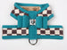 WINDSOR CHECK TWO TONE TINKIE BIG BOW DOG HARNESS - 9 COLORS, Harness - Bones Bizzness