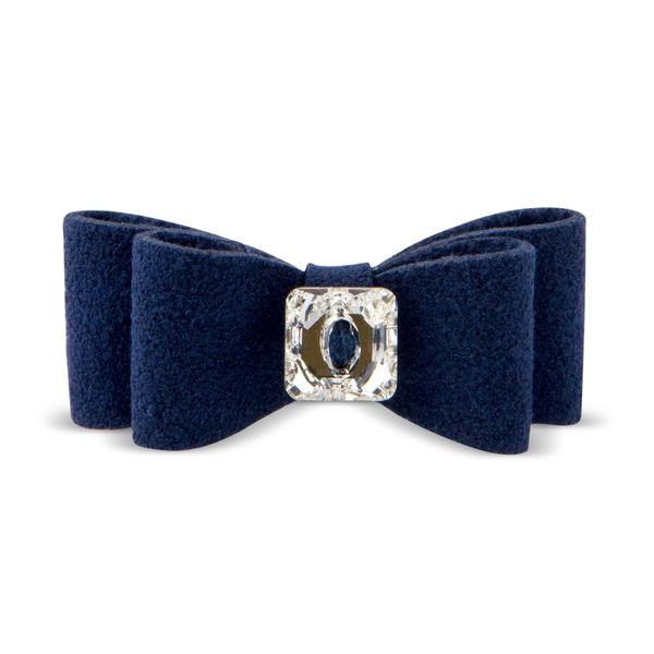 INDIGO SWAROVSKI CRYSTAL DOG BIG HAIR BOWS, HAIR BOW - Bones Bizzness