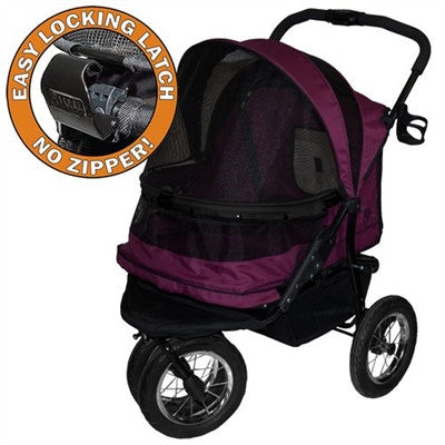 NO - ZIP DOUBLE PET STROLLER BOYSENBERRY, Strollers - Bones Bizzness