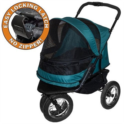 NO - ZIP DOUBLE PET STROLLER PINE GREEN, Strollers - Bones Bizzness