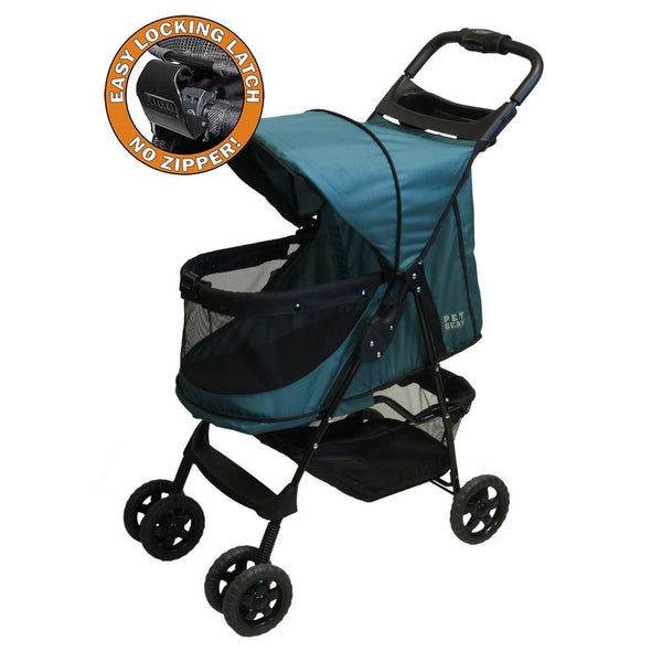 HAPPY TRAILS NO ZIP PET STROLLER - EMERALD, STROLLERS - Bones Bizzness