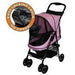 HAPPY TRAILS NO ZIP PET STROLLER - PINK, STROLLERS - Bones Bizzness