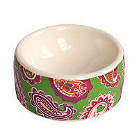 PALM BEACH PAISLEY COLLECTION DOG BOWLS & TREAT JAR, Bowls - Bones Bizzness