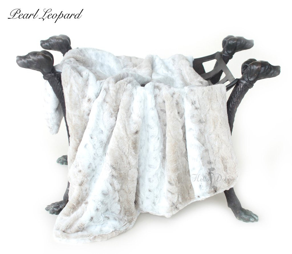PEARL LEOPARD LUXE DOG BLANKET, Blankets - Bones Bizzness