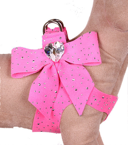 STARDUST TAIL-BOW STEP-IN SWAROVSKI CRYSTAL DOG HARNESS  - PERFECT PINK, Harness - Bones Bizzness