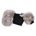 SOFT SILVER FOX COAT WITH PLATINUM GLITTERATI NOUVEAU BOW
