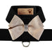 BLACK TINKIE HARNESS W/CHAMPAGNE GLITZERATI NOUVEAU BOW