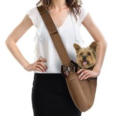 Cuddle Carrier with Chocolate Glen Houndstooth Double Nouveau Bows