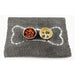 SOGGY DOGGY DOG DOORMAT GRAY W/ WHITE BONE, Rugs - Bones Bizzness
