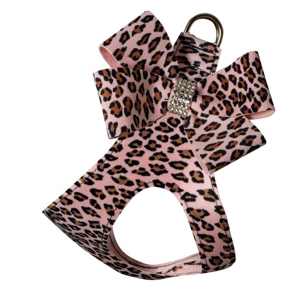 PINK CHEETAH NOUVEAU BOW STEP-IN DOG HARNESS, Harness - Bones Bizzness