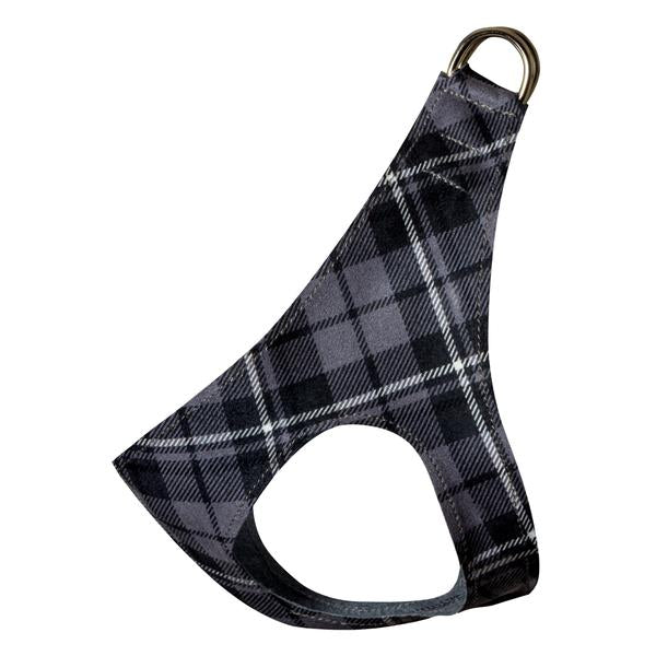 CHARCOAL SCOTTY PLAID PLAIN STEP-IN HARNESS, Harness - Bones Bizzness
