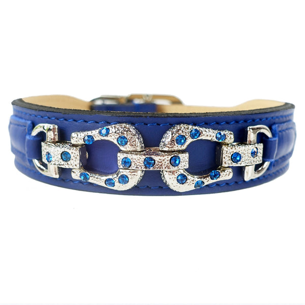 AFTER EIGHT COBALT BLUE DOG COLLAR, Collars - Bones Bizzness