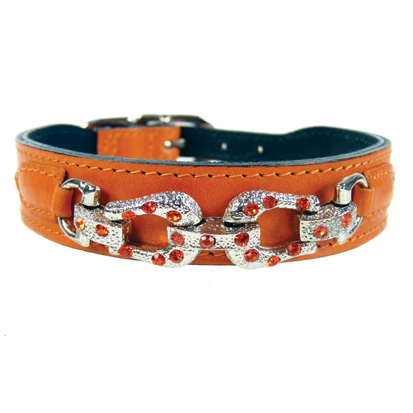 AFTER EIGHT TANGERINE DOG COLLAR, Collars - Bones Bizzness