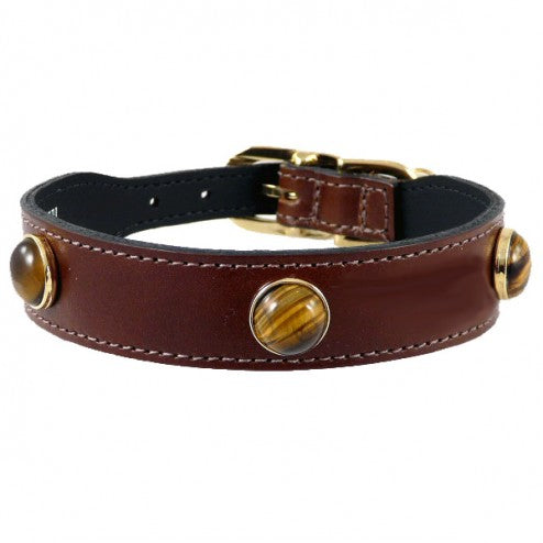 AU NATURALE IN BROWN DOG COLLAR