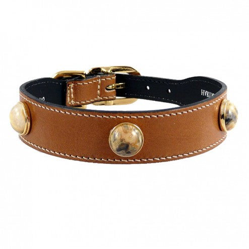 AU NATURALE IN NATURAL TAN DOG COLLAR