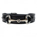 BELMONT IN BLACK PATENT & NICKEL DOG COLLAR, Collars - Bones Bizzness