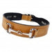 BELMONT IN BUCKSKIN & NICKEL DOG COLLAR, Collars - Bones Bizzness