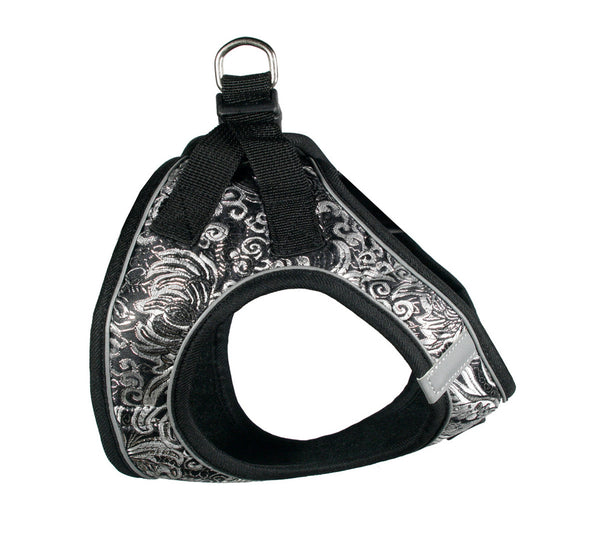 EZ REFLECTIVE ROYAL ELEGANCE DOG HARNESS VEST - BLACK