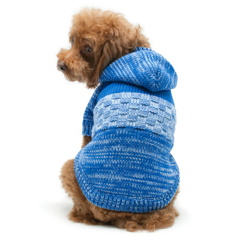 BLUE COLORBLOCK DOG SWEATER, Sweaters - Bones Bizzness