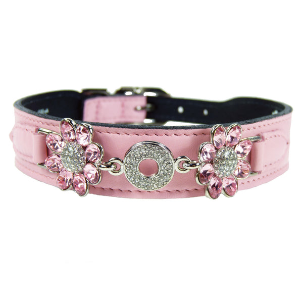 DAISY IN SWEET PINK DOG COLLAR, Collars - Bones Bizzness